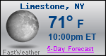 Weather Forecast for Limestone, NY
