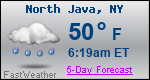Weather Forecast for North Java, NY