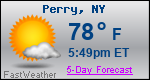 Weather Forecast for Perry, NY