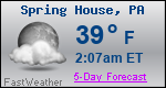 Weather Forecast for Spring House, PA