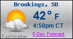 Weather Forecast for Brookings, SD