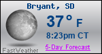 Weather Forecast for Bryant, SD