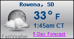 Weather Forecast for Rowena, SD