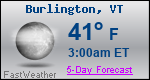 Weather Forecast for Burlington, VT