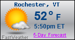 Weather Forecast for Rochester, VT