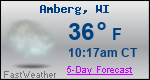 Weather Forecast for Amberg, WI