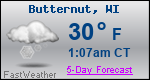 Weather Forecast for Butternut, WI