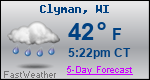 Weather Forecast for Clyman, WI