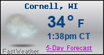 Weather Forecast for Cornell, WI