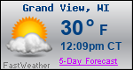 Weather Forecast for Grand View, WI