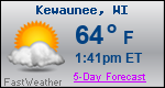 Weather Forecast for Kewaunee, WI