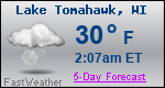 Weather Forecast for Lake Tomahawk, WI