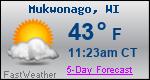 Weather Forecast for Mukwonago, WI