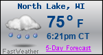 Weather Forecast for North Lake, WI
