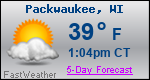 Weather Forecast for Packwaukee, WI