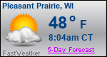 Weather Forecast for Pleasant Prairie, WI