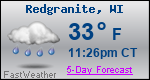 Weather Forecast for Redgranite, WI