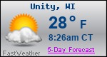 Weather Forecast for Unity, WI