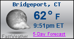 Weather Forecast for Bridgeport, CT