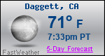 Weather Forecast for Daggett, CA