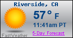 Weather Forecast for Riverside, CA