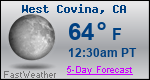 Weather Forecast for West Covina, CA