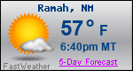 Weather Forecast for Ramah, NM