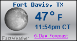 Weather Forecast for Fort Davis, TX