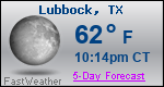 Weather Forecast for Lubbock, TX