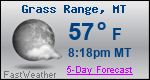 Weather Forecast for Grass Range, MT