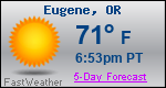 Weather Forecast for Eugene, OR