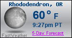 Weather Forecast for Rhododendron, OR