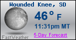 Weather Forecast for Wounded Knee, SD
