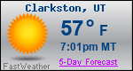 Weather Forecast for Clarkston, UT