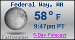 Weather Forecast for Federal Way, WA