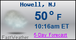 Weather Forecast for Howell, NJ