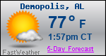 Weather Forecast for Demopolis, AL