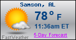 Weather Forecast for Samson, AL
