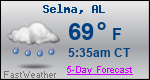 Weather Forecast for Selma, AL