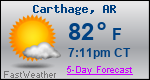 Weather Forecast for Carthage, AR