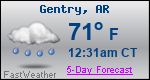 Weather Forecast for Gentry, AR