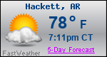 Weather Forecast for Hackett, AR