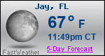 Weather Forecast for Jay, FL