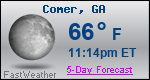 Weather Forecast for Comer, GA