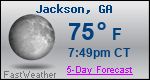 Weather Forecast for Jackson, GA