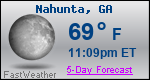 Weather Forecast for Nahunta, GA