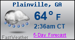 Weather Forecast for Plainville, GA