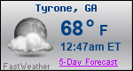 Weather Forecast for Tyrone, GA