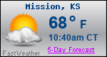 Weather Forecast for Mission, KS