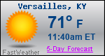 Weather Forecast for Versailles, KY